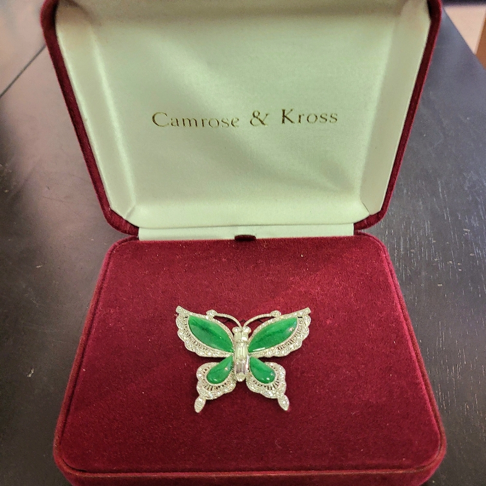 Camrose and Kross JBK green butterfly